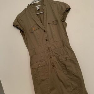 H&M olive green safari women’s/jrs dress, size 6